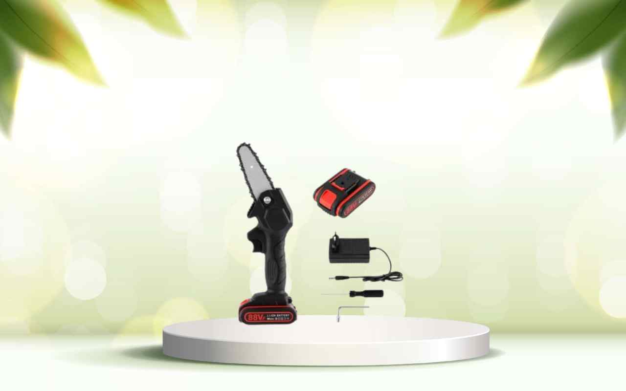 Scopri la mini motosega a batteria: potatura rapida e precisa senza sforzo